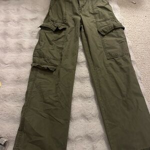 PacSun Olive Wide Leg Cargo Pants